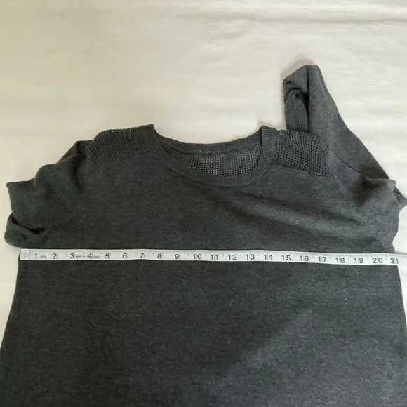 Lululemon Back to Balance Sweater Split Back Long Sleeve in Charcoal Gray - Picture 12 of 15